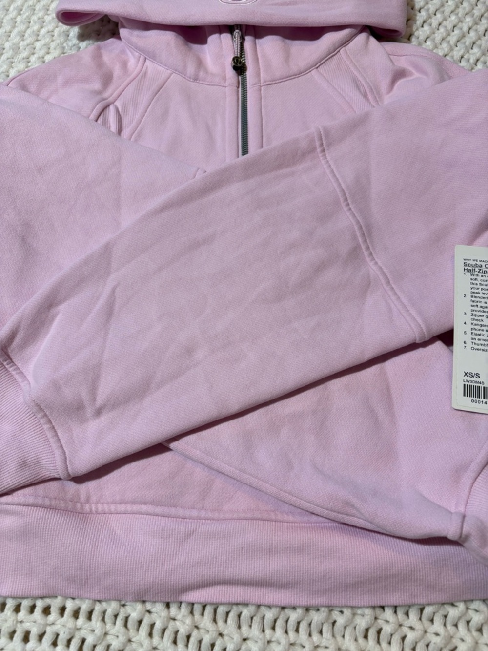 Lululemon meadowsweet pink scuba oversized half zip hoodie size xs/s - Picture 5 of 9